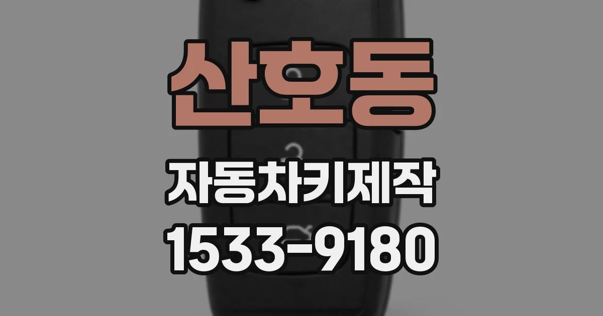 산호동 자동차키제작