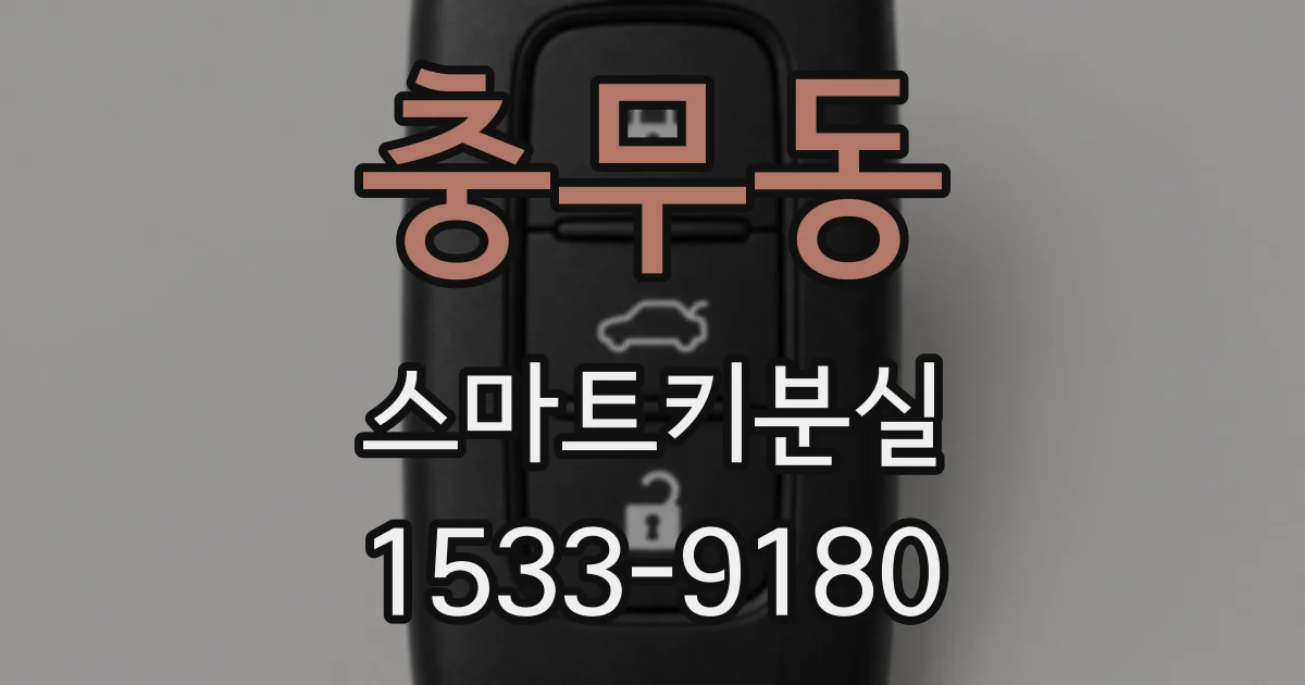 충무동 스마트키분실