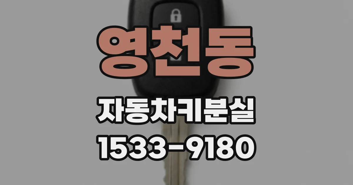 영천동 자동차키분실