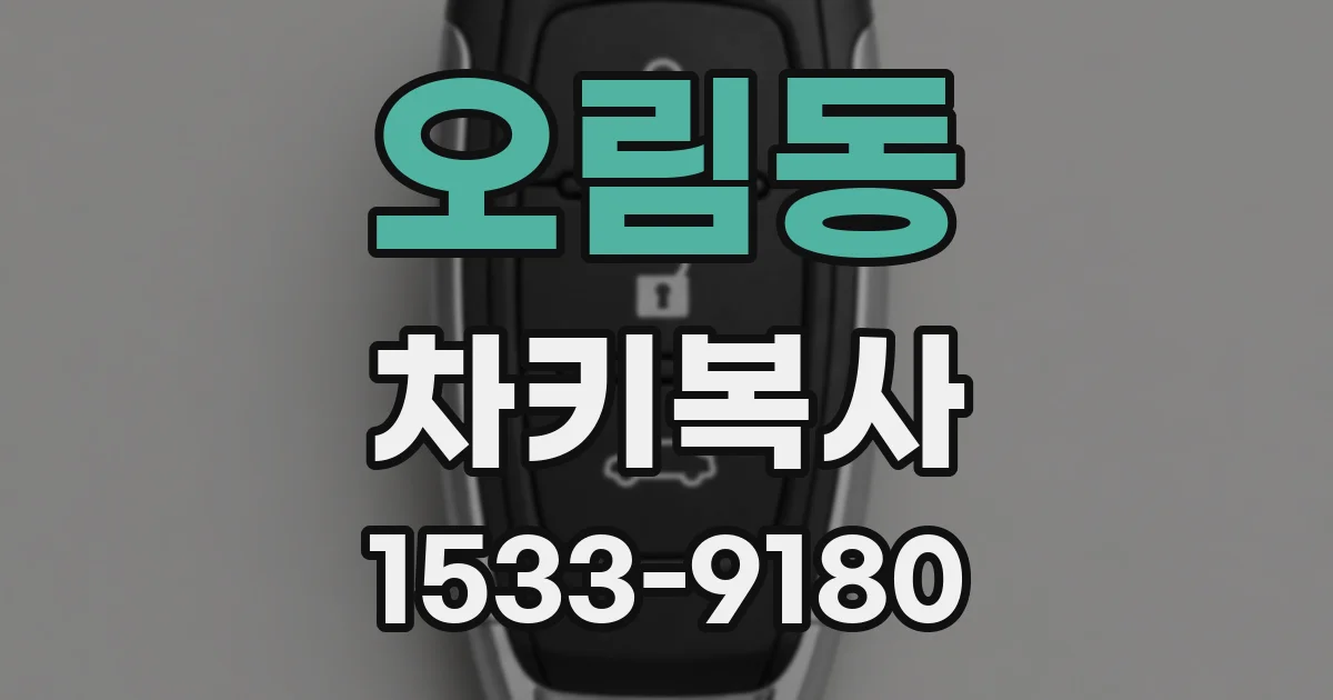 오림동 차키복사
