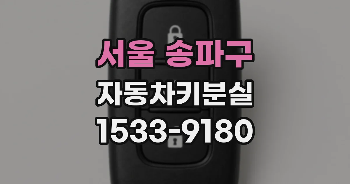서울 송파구 자동차키분실