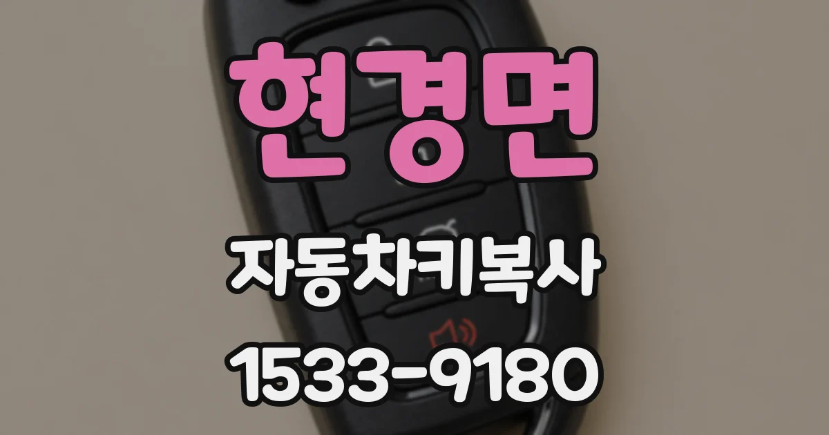 현경면 자동차키복사