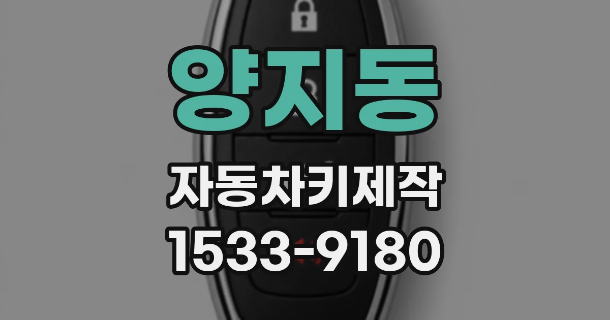 양지동 자동차키제작