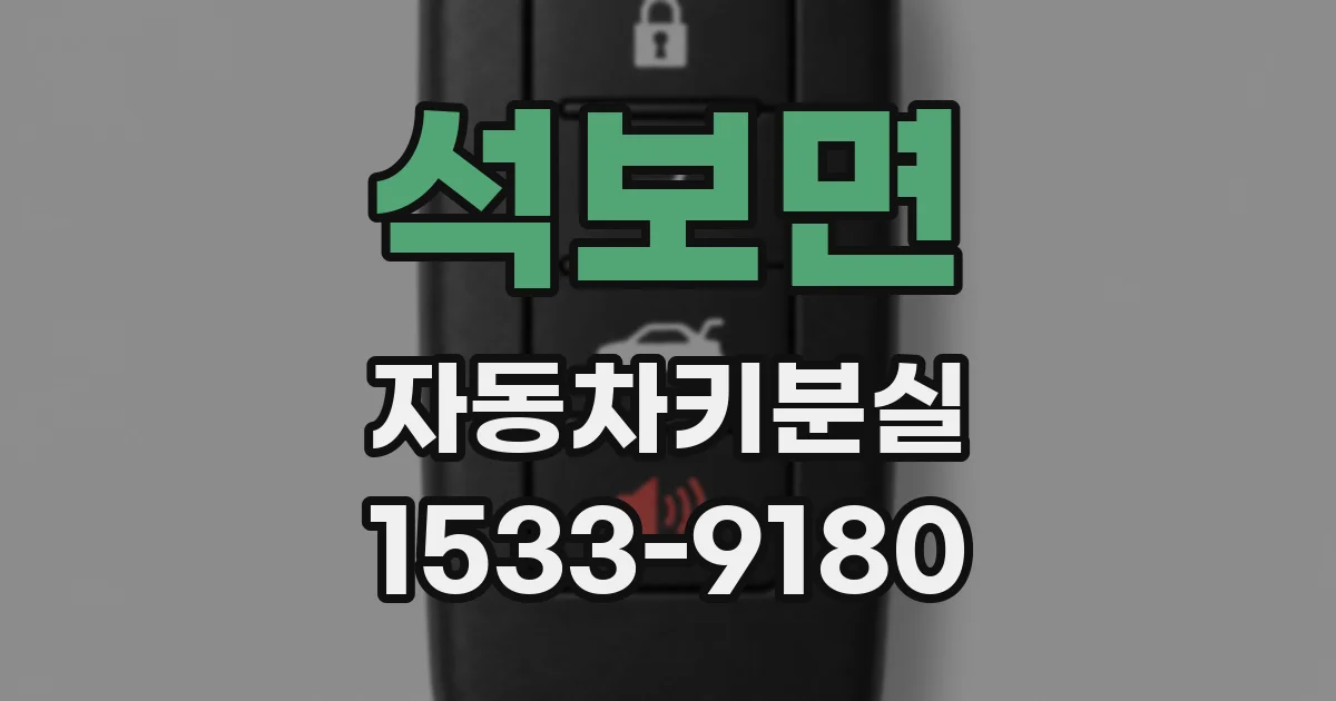 석보면 자동차키분실
