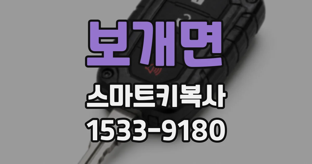 보개면 스마트키복사