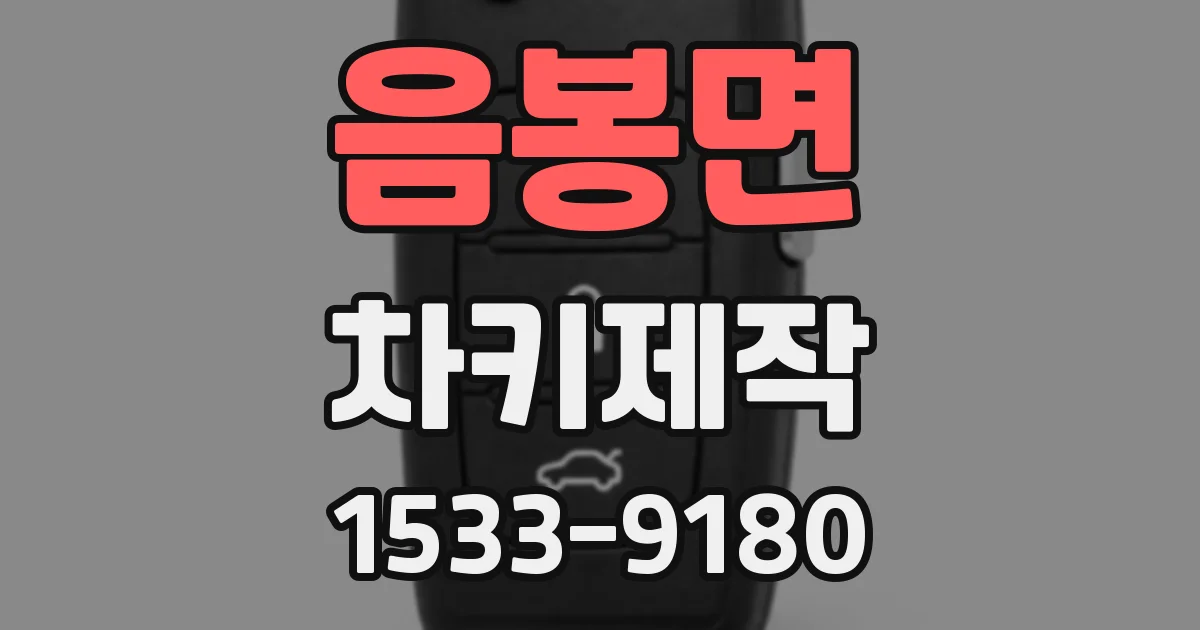 음봉면 차키제작