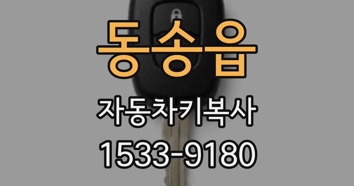 동송읍 자동차키복사