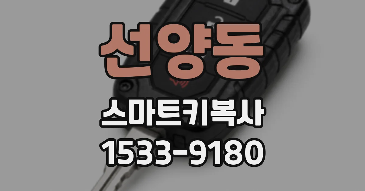 선양동 스마트키복사