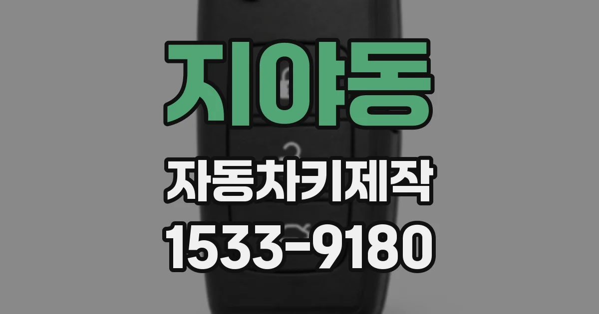 지야동 자동차키제작
