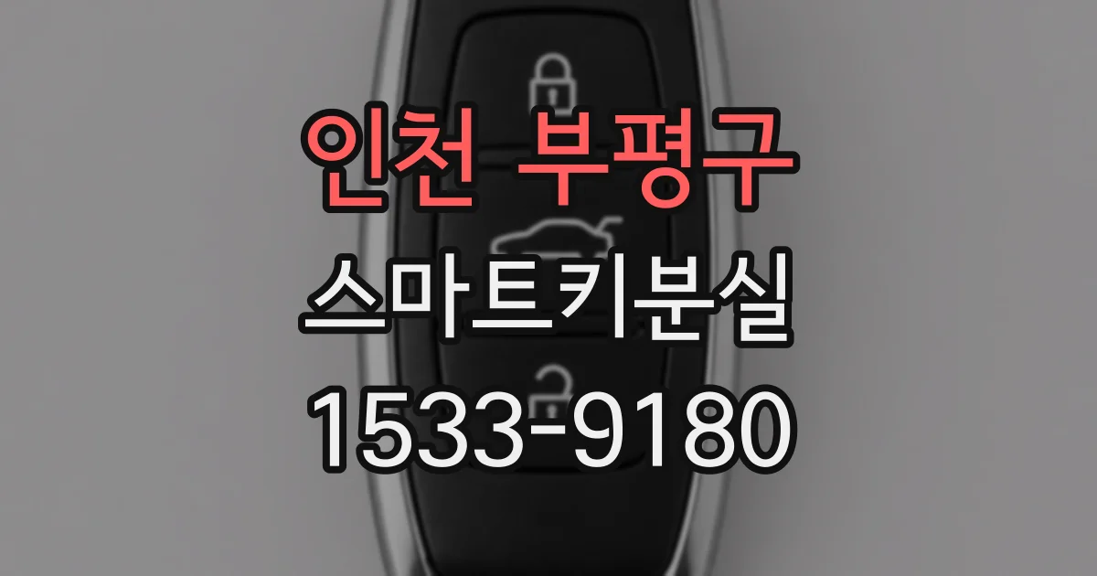 인천 부평구 스마트키분실