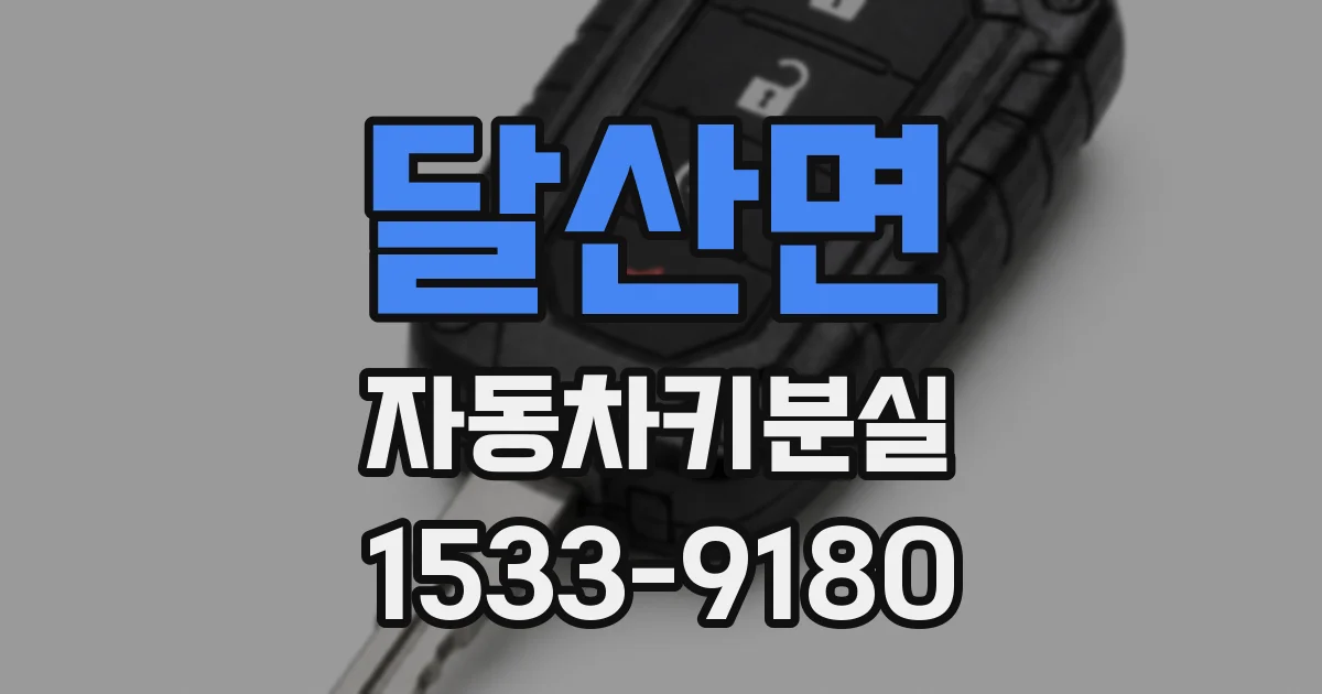 달산면 자동차키분실