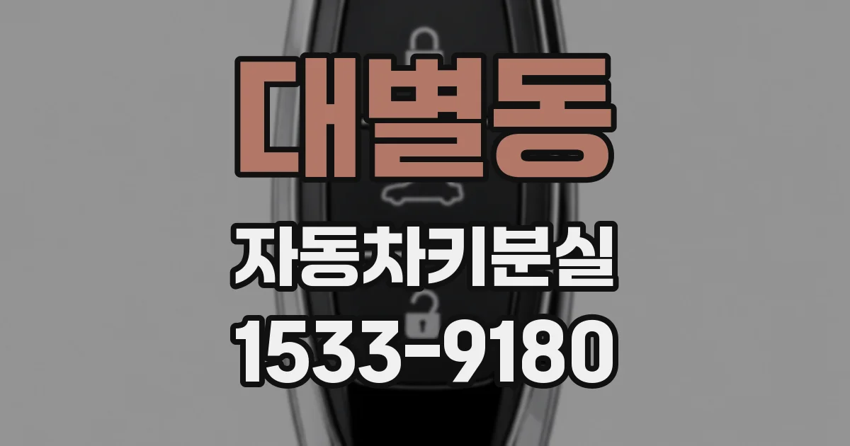 대별동 자동차키분실