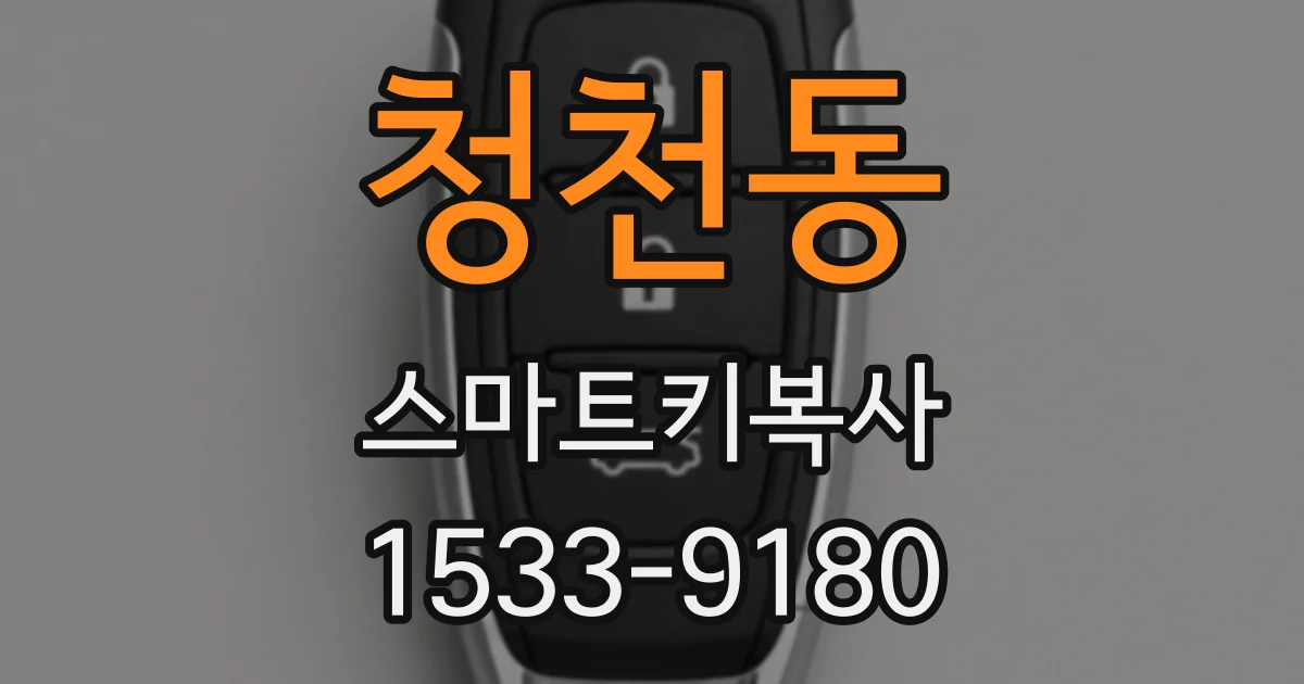 청천동 스마트키복사