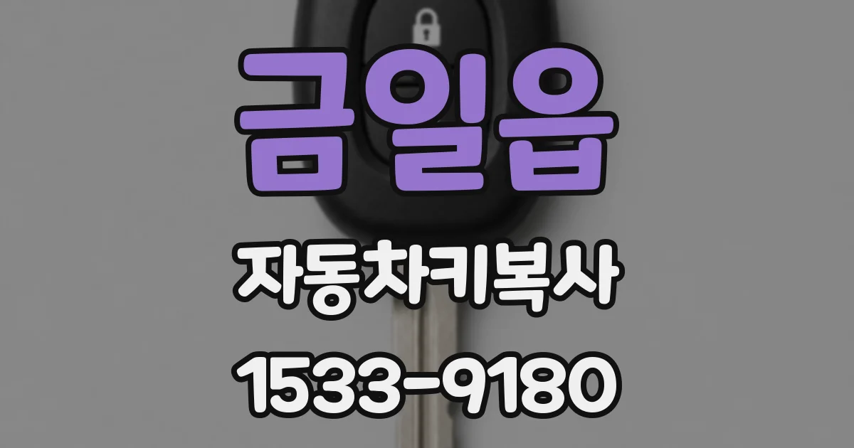 금일읍 자동차키복사
