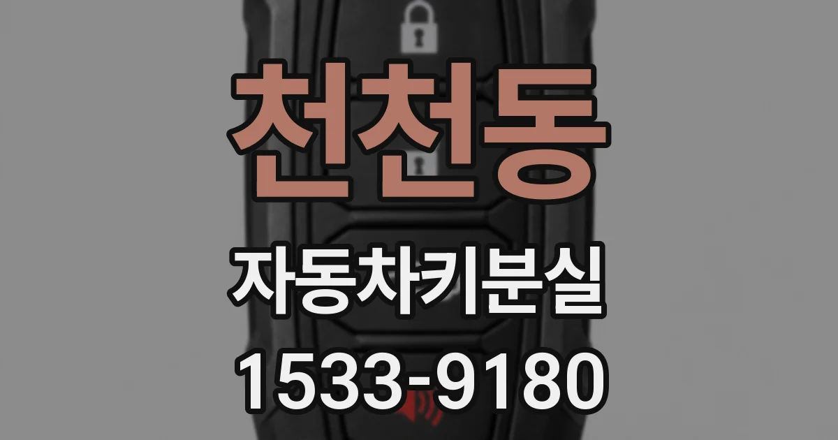 천천동 자동차키분실