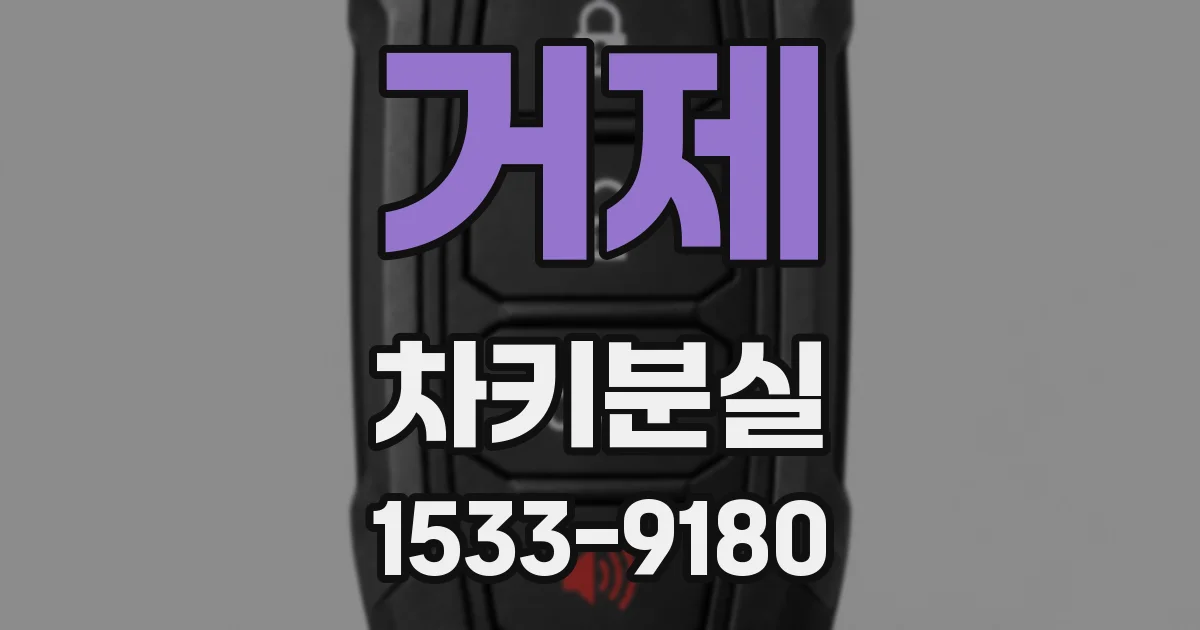 거제 차키분실