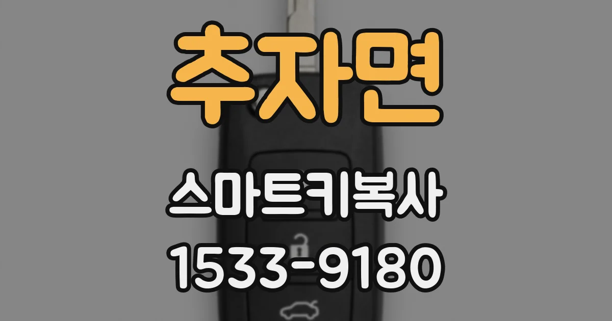 추자면 스마트키복사