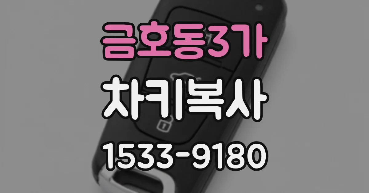 금호동3가 차키복사
