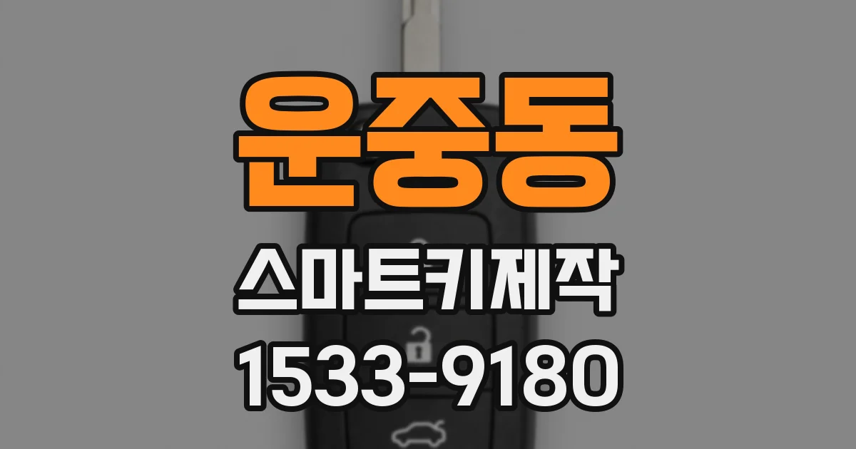 운중동 스마트키제작