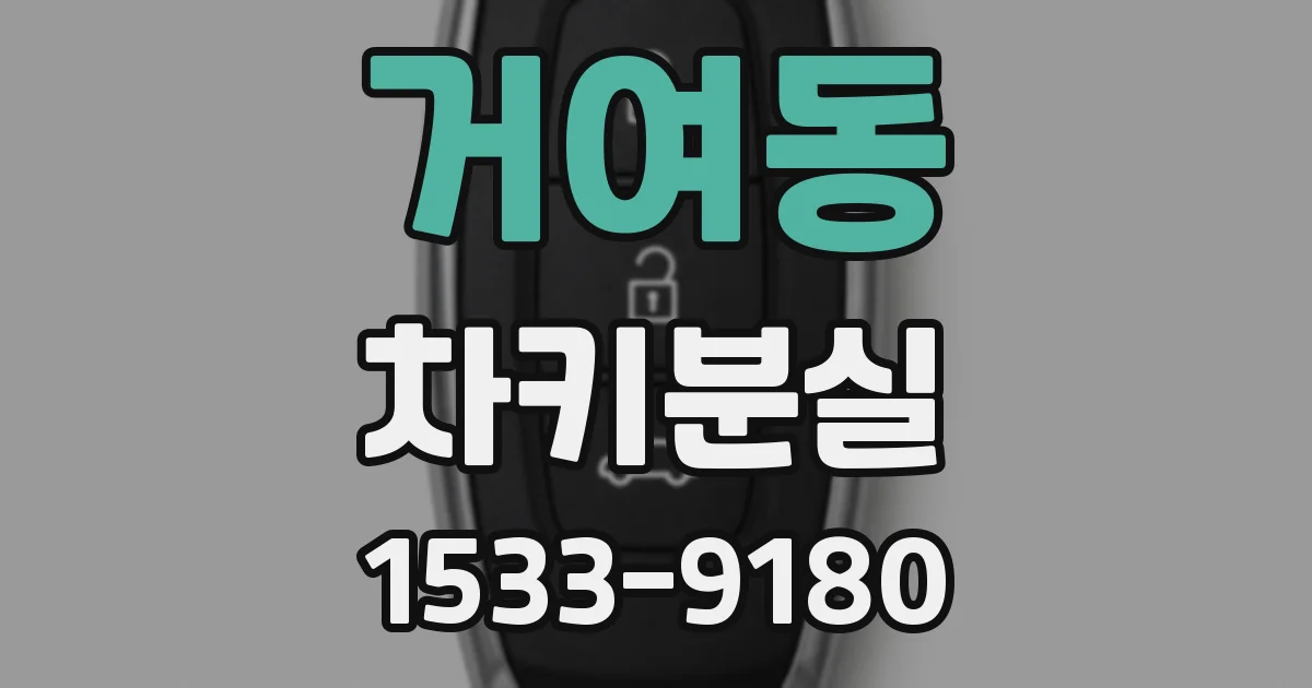 거여동 차키분실