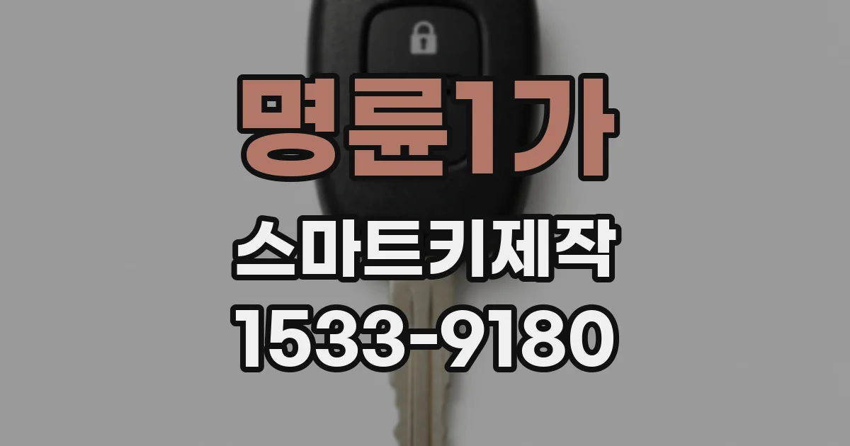 명륜1가 스마트키제작
