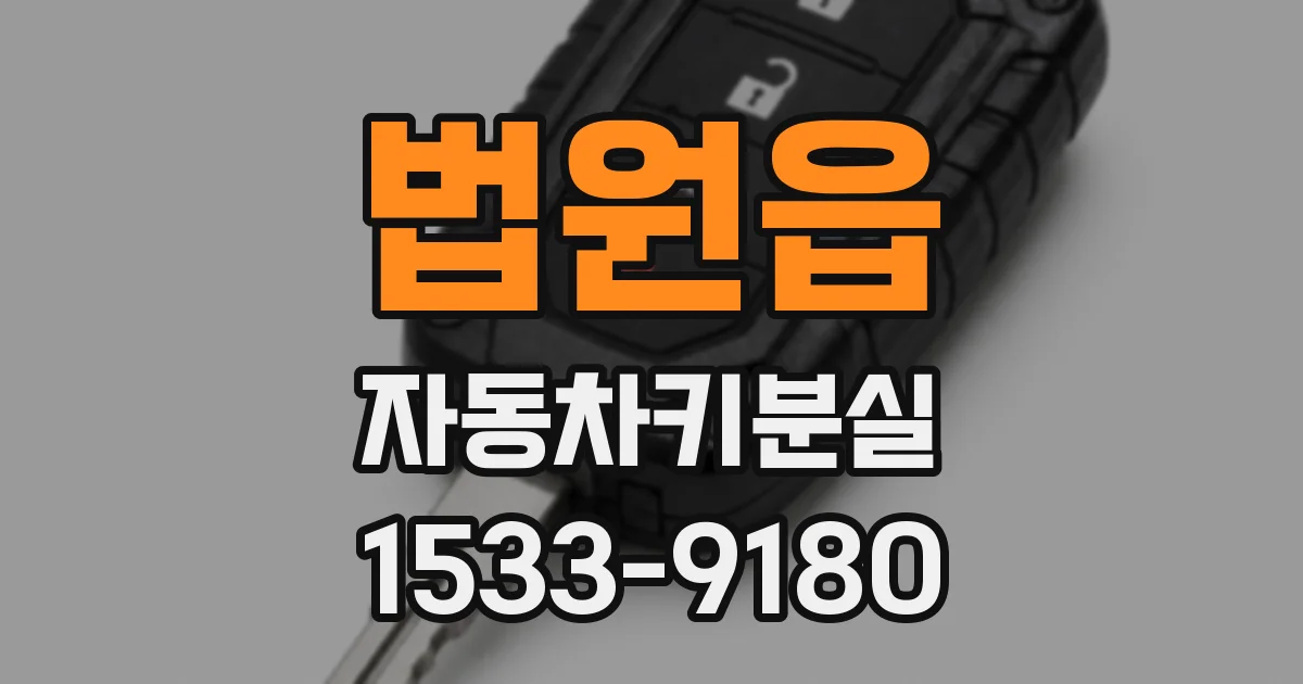 법원읍 자동차키분실