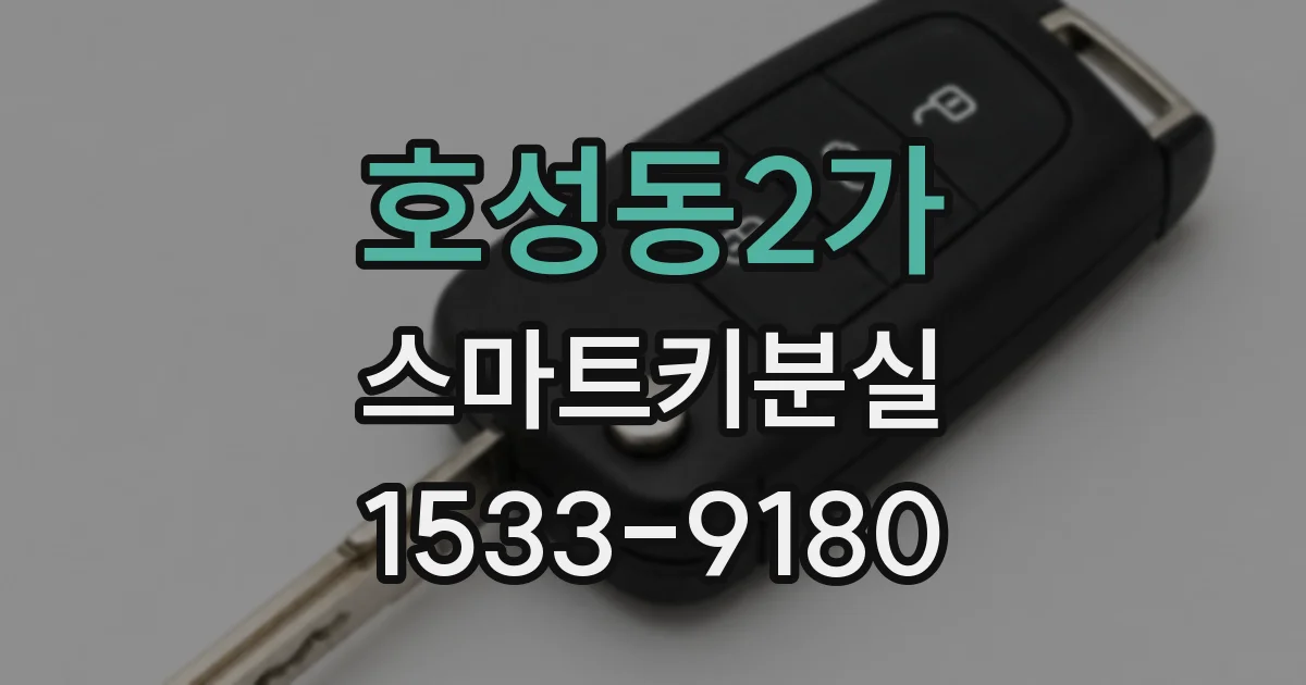 호성동2가 스마트키분실