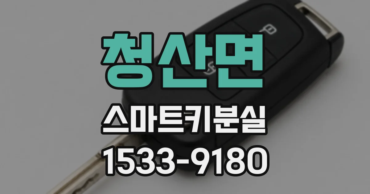 청산면 스마트키분실