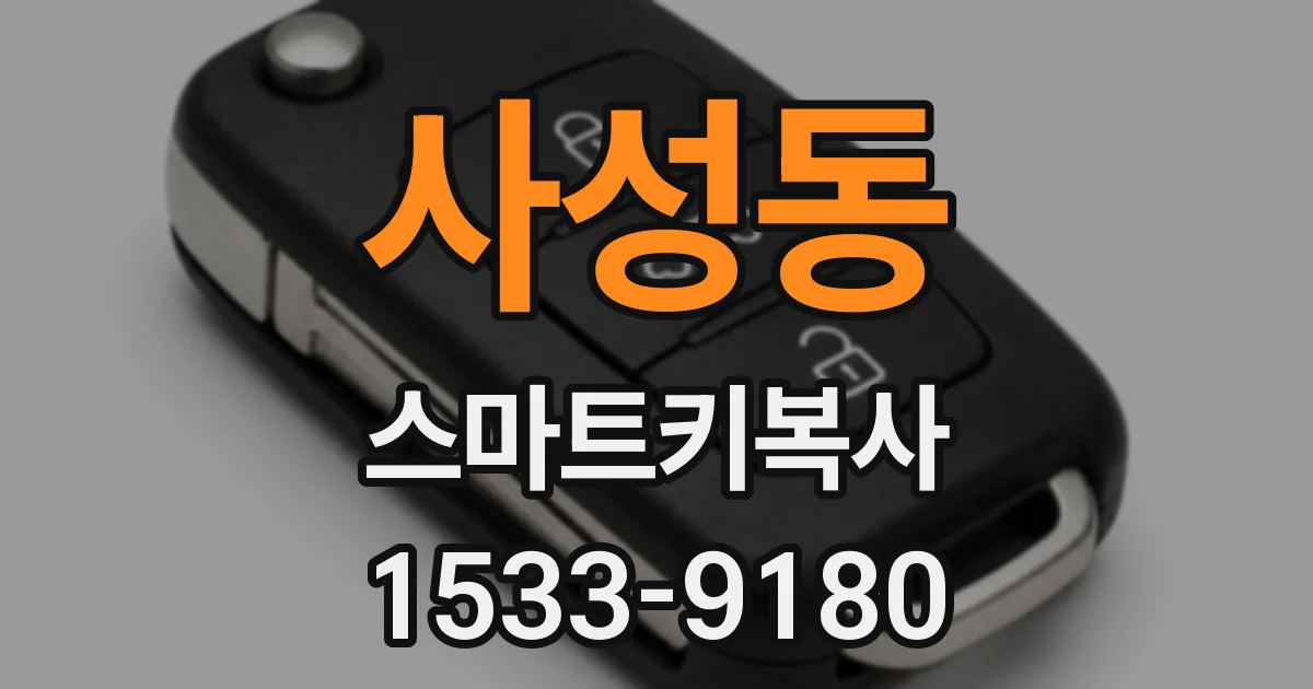 사성동 스마트키복사