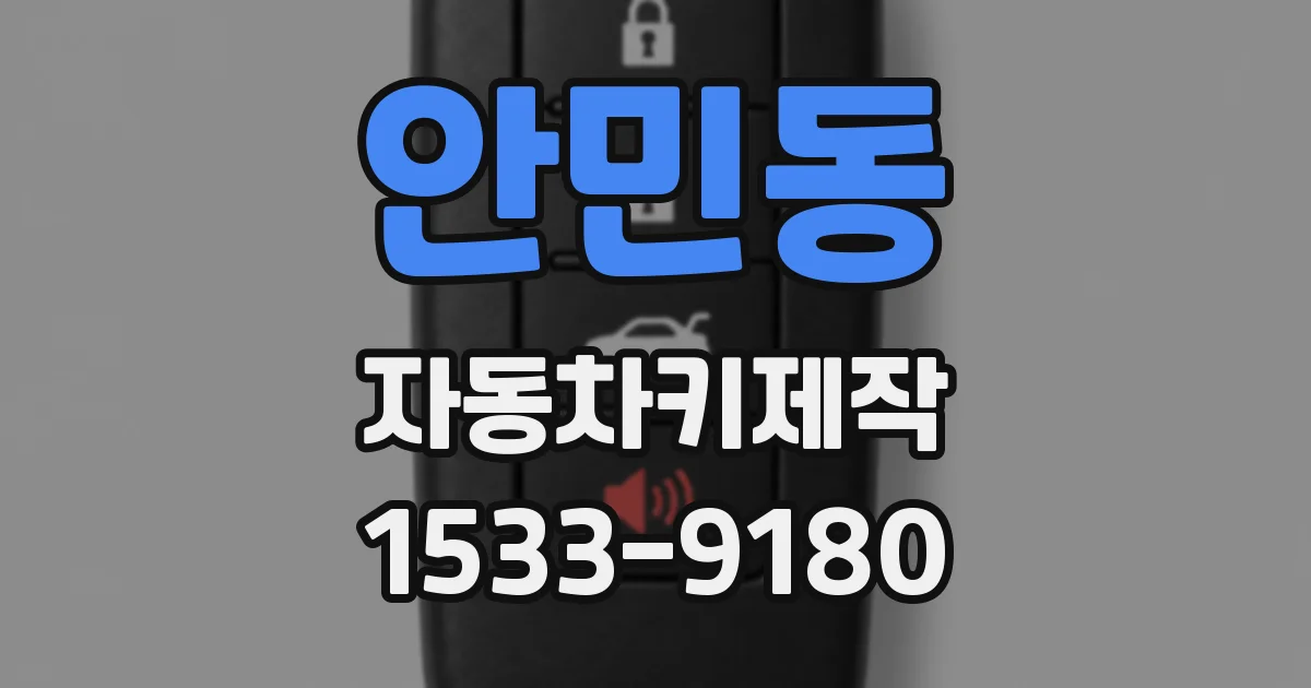 안민동 자동차키제작