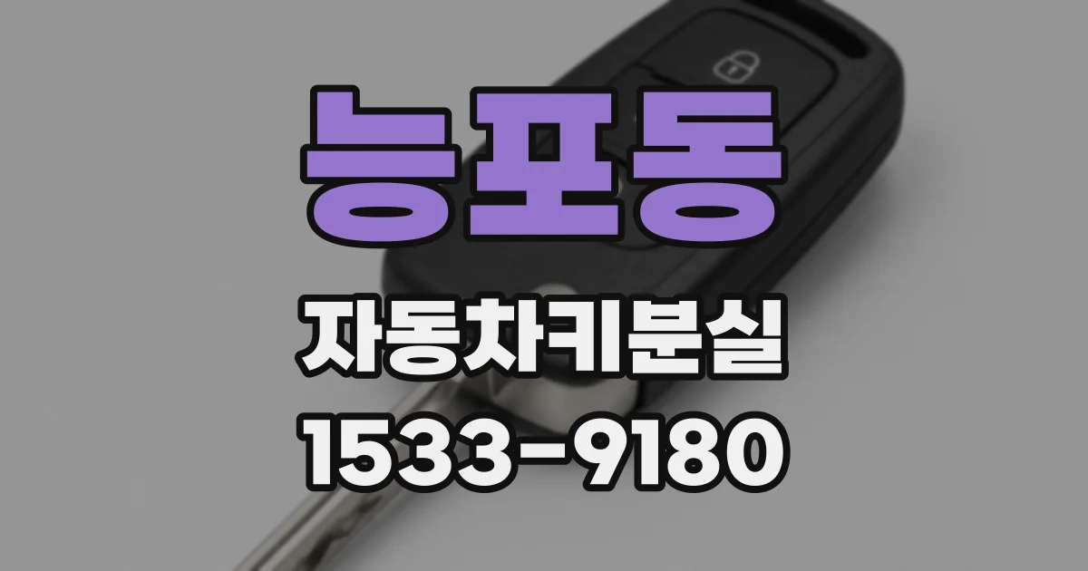 능포동 자동차키분실