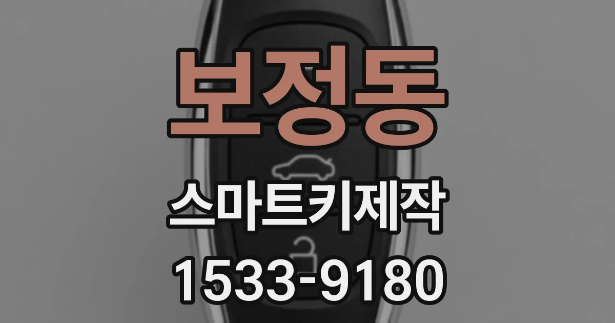 보정동 스마트키제작