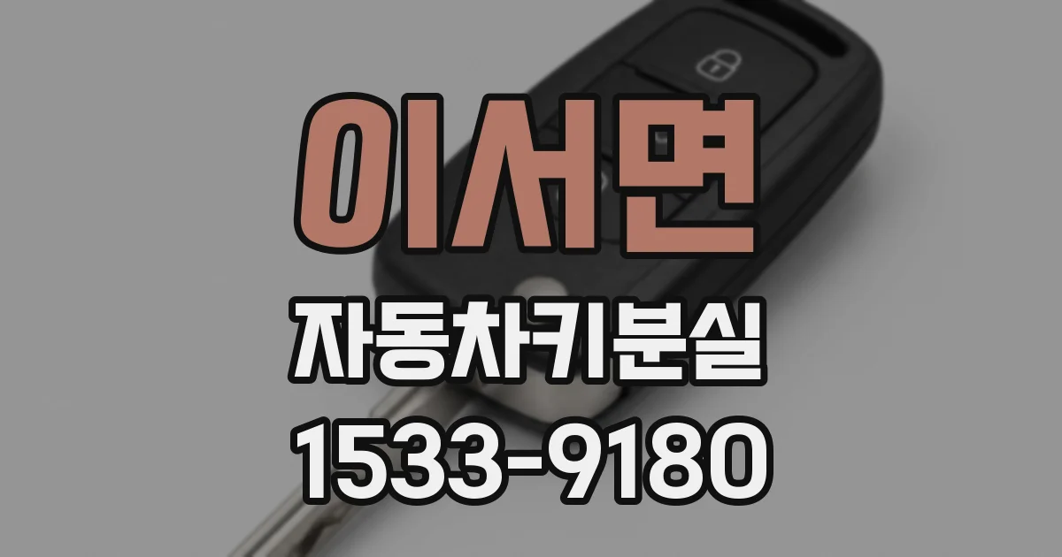 이서면 자동차키분실