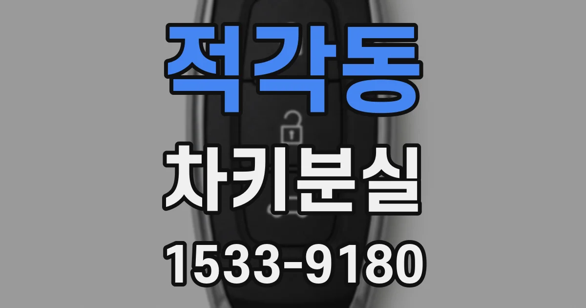 적각동 차키분실