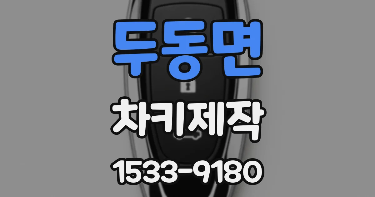 두동면 차키제작