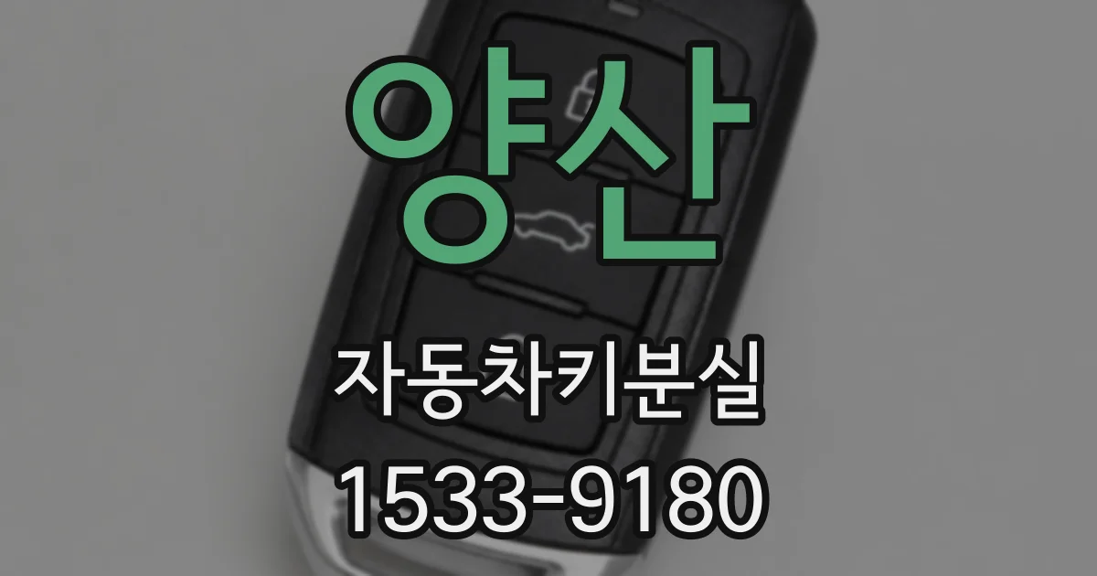 양산 자동차키분실