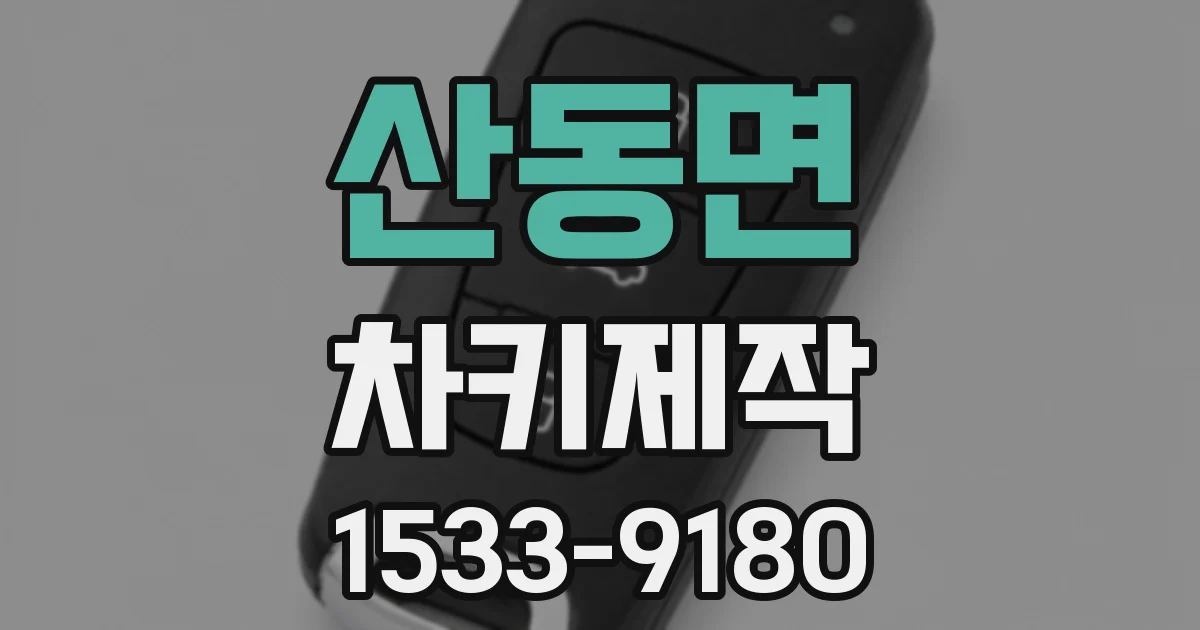 산동면 차키제작