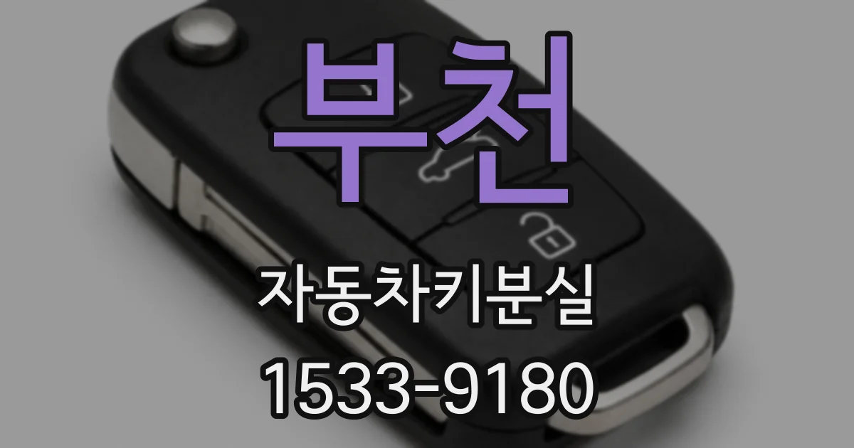 부천 자동차키분실