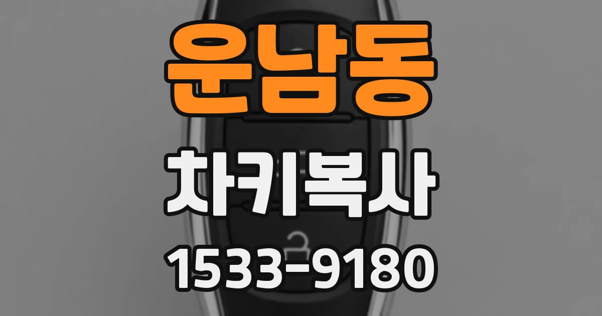 운남동 차키복사