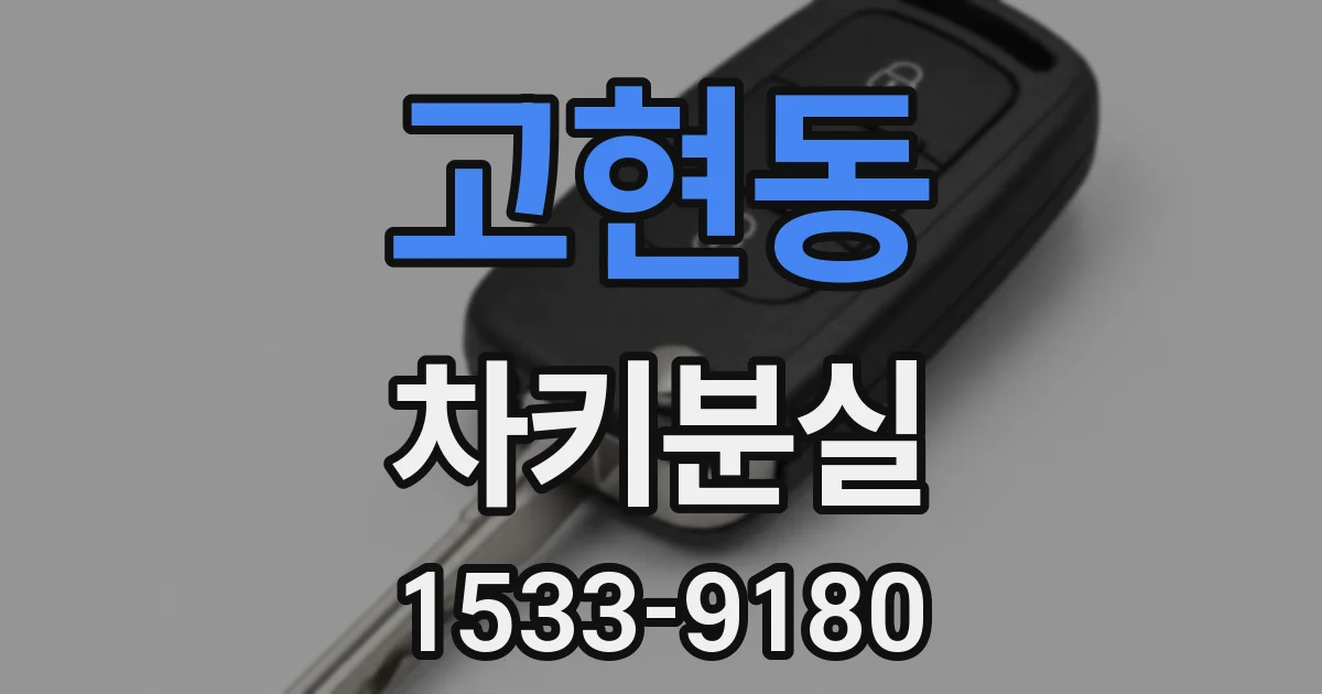 고현동 차키분실
