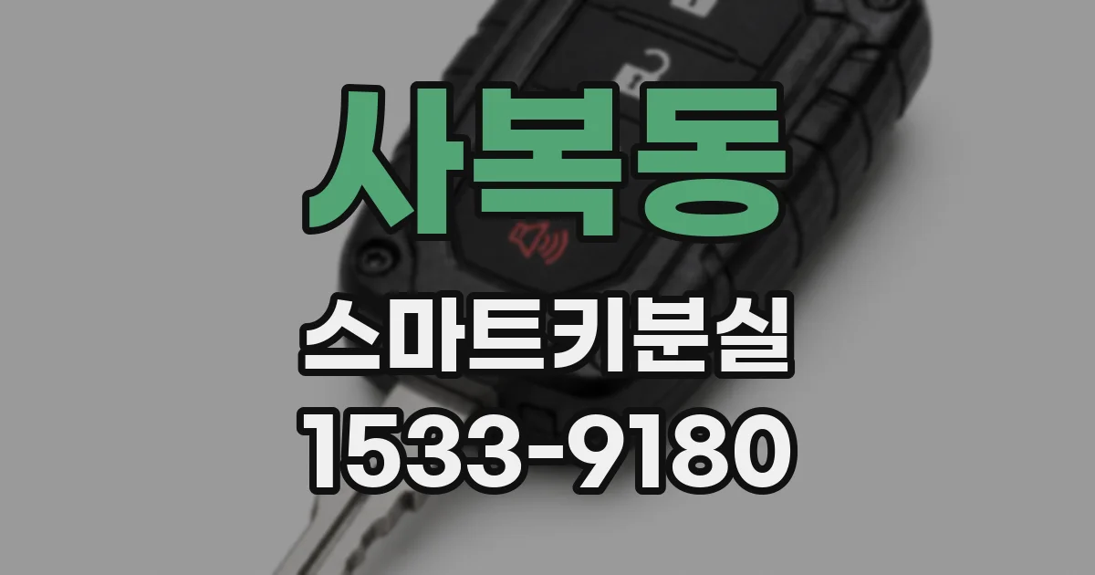 사복동 스마트키분실