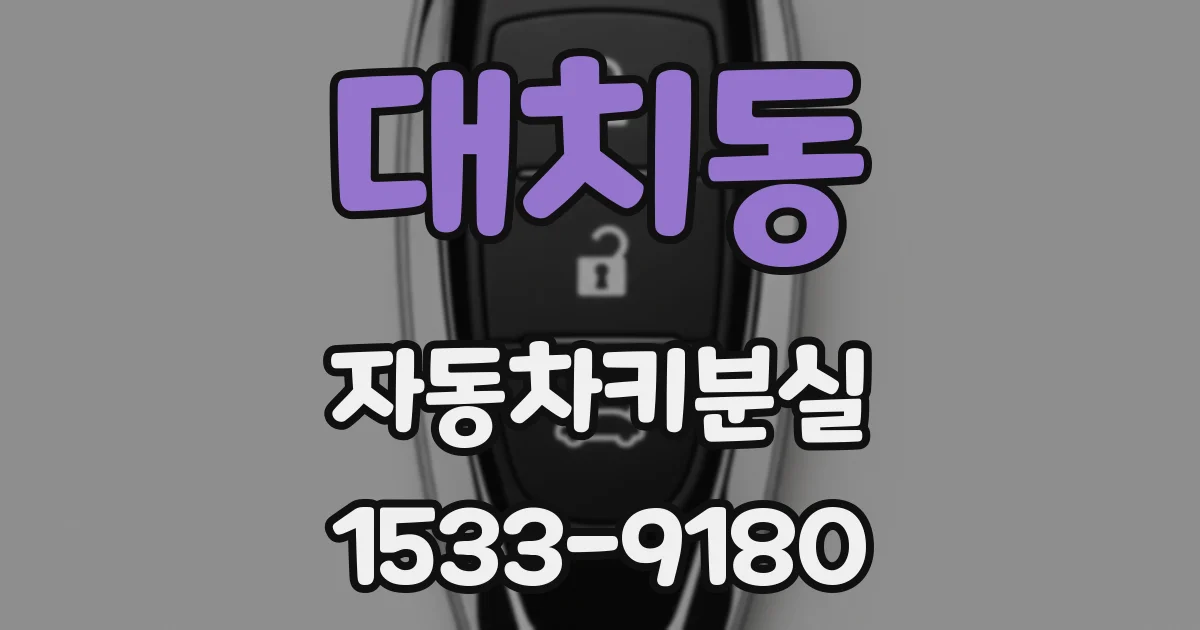 대치동 자동차키분실