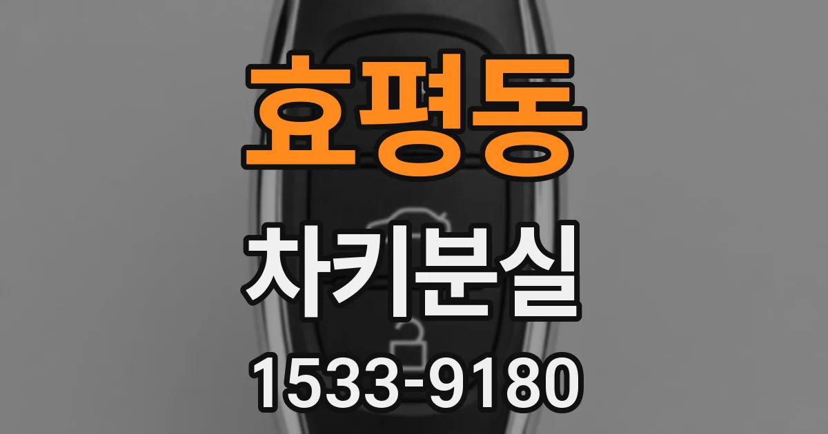 효평동 차키분실