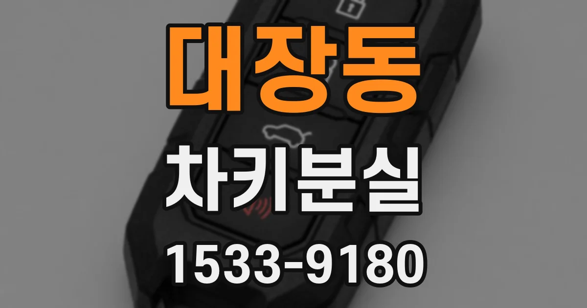 대장동 차키분실