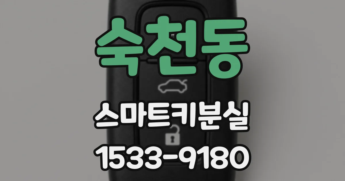 숙천동 스마트키분실