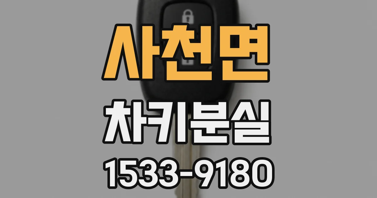 사천면 차키분실