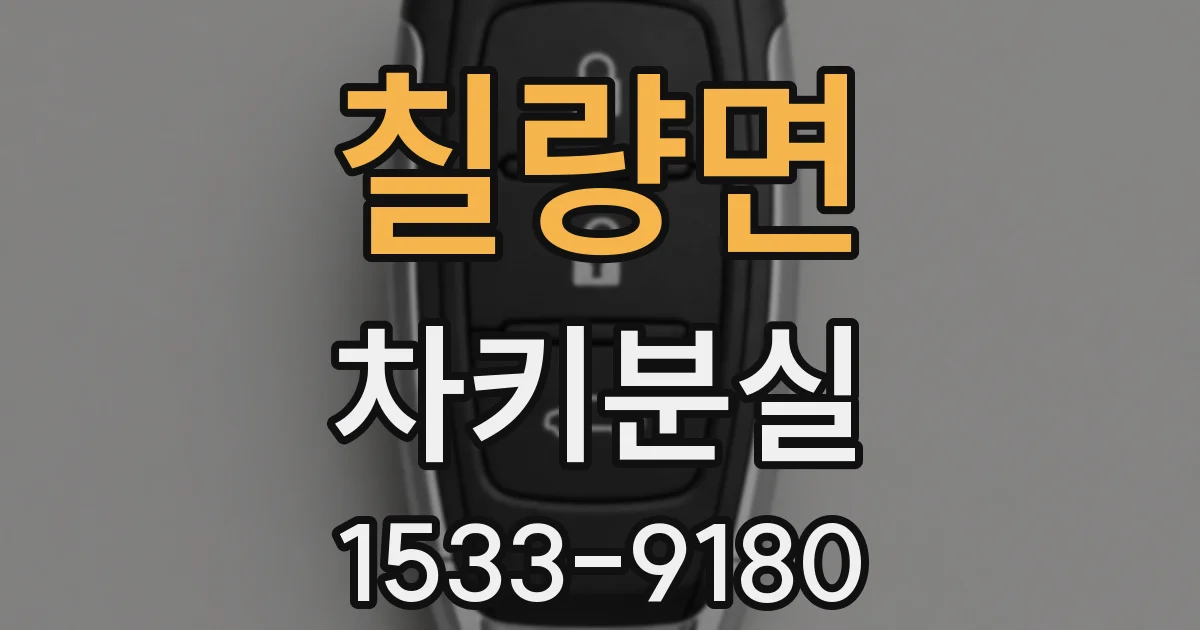 칠량면 차키분실