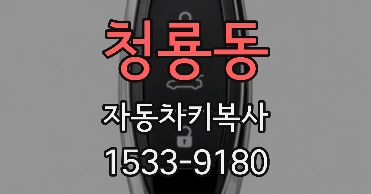 청룡동 자동차키복사