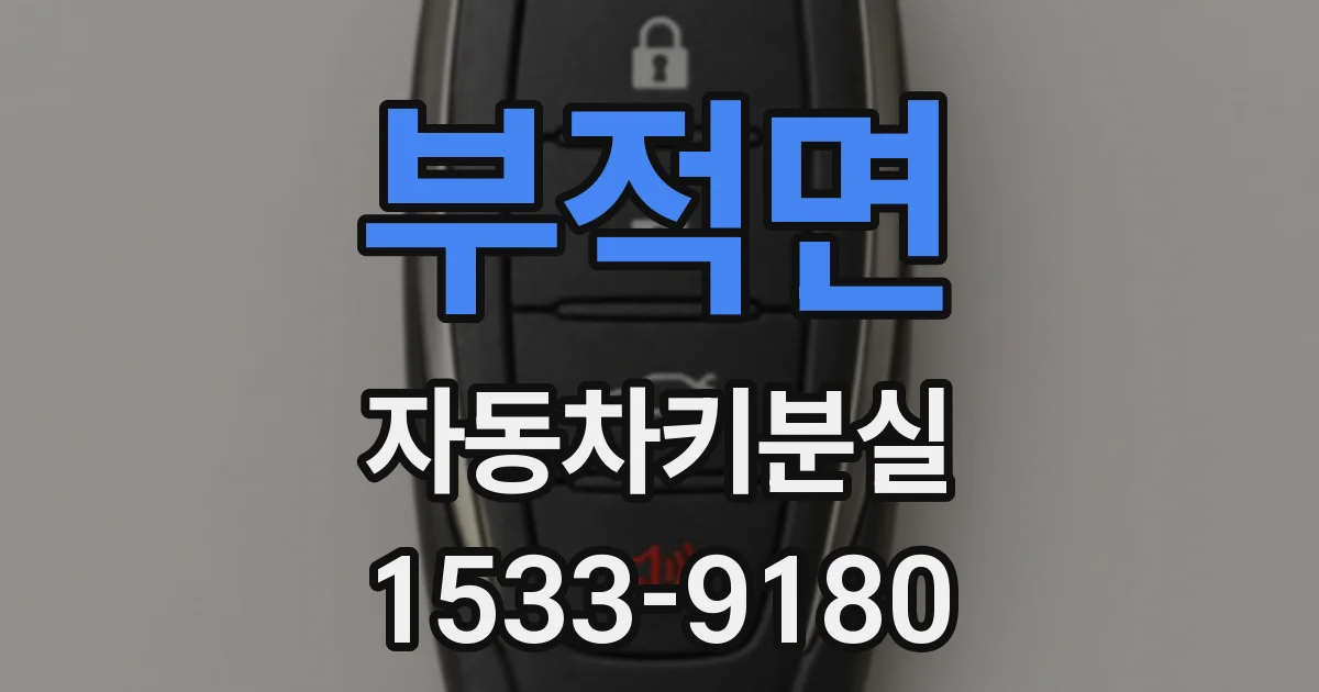 부적면 자동차키분실