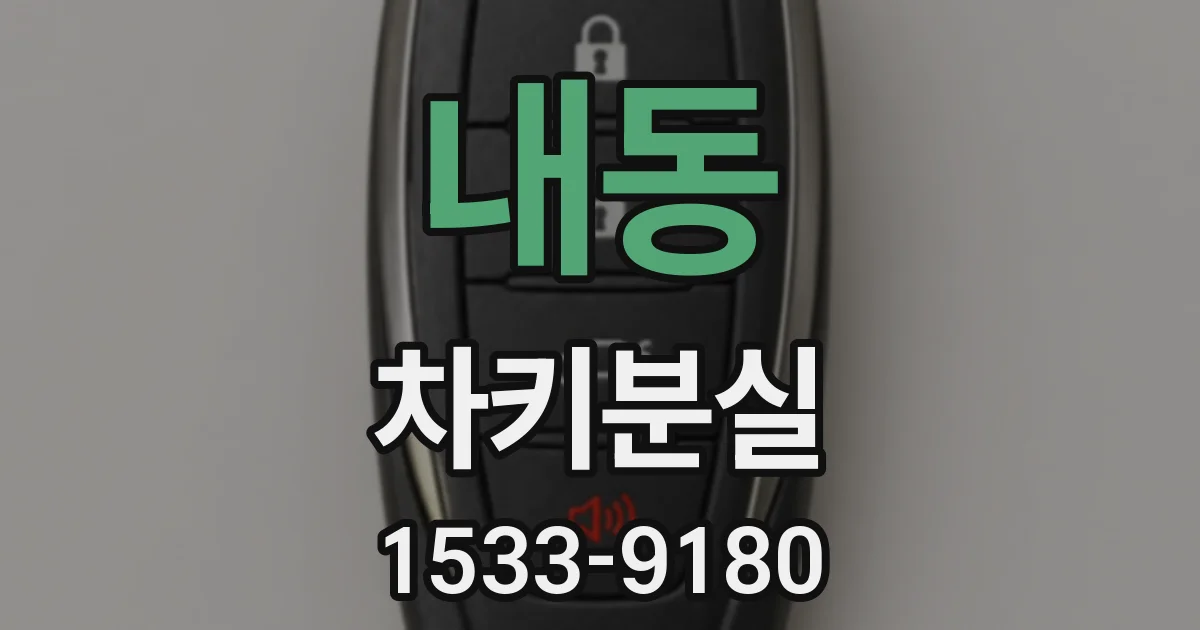 내동 차키분실
